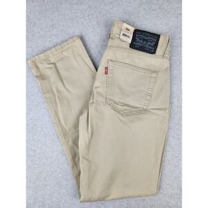 NEW Levi's Men's 514 Khaki Jeans 29x30 Straight Leg Denim Tan Pants Black Label